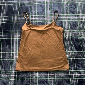 Women's Brown Express Spaghetti Strap Tank Top w/adjustable straps. Size M